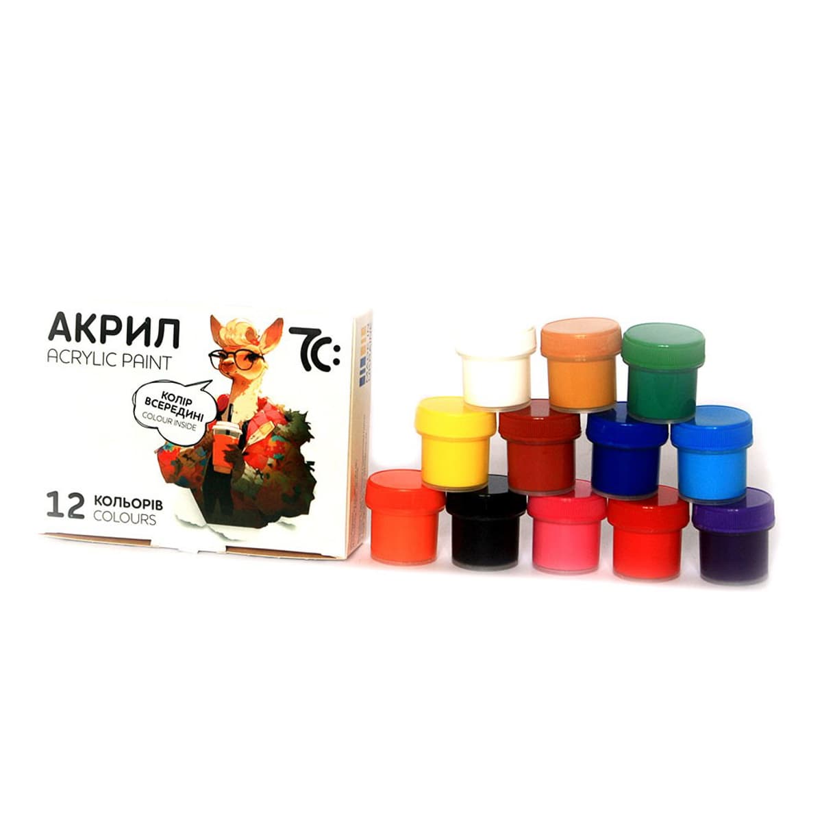 Набір акрилових матових фарб 7С: Lama 12 кольорів, 7С51202