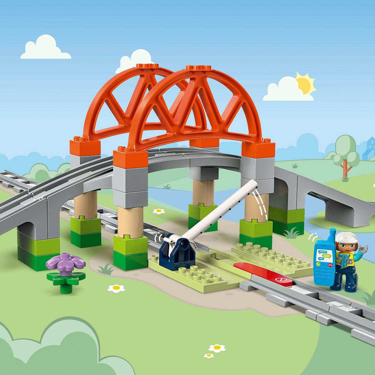 LEGO DUPLO Додатковий набір. Залізничний міст і колії 10426 — фото 15