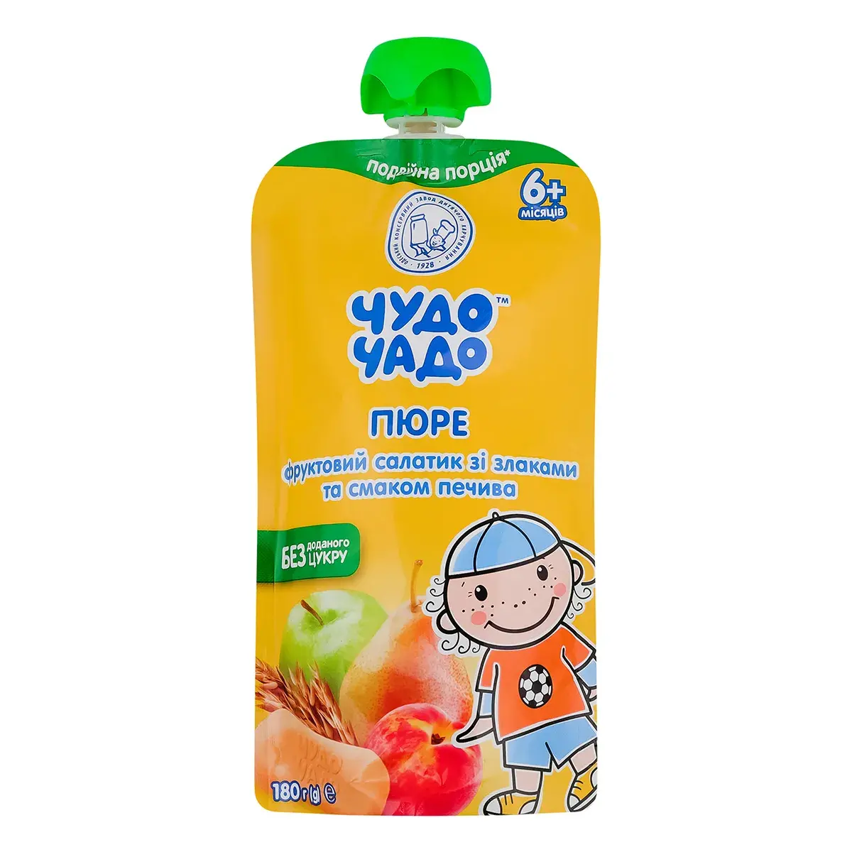 Пюре фруктове Чудо-Чадо Фруктовий салатик зі злаками та смаком печива