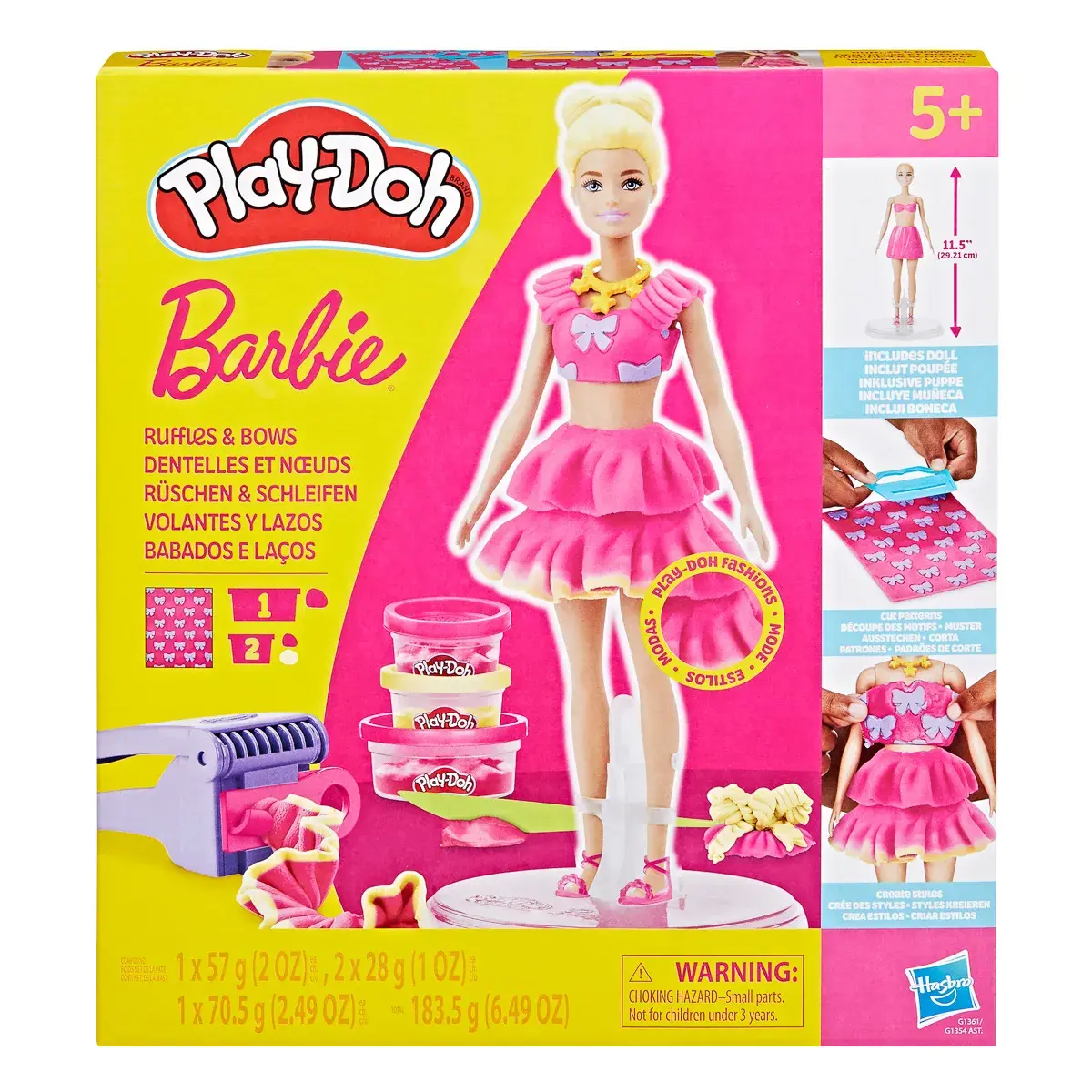 Набір для творчості з масою для ліплення Hasbro PD Barbie Рюші та банти (G1361)