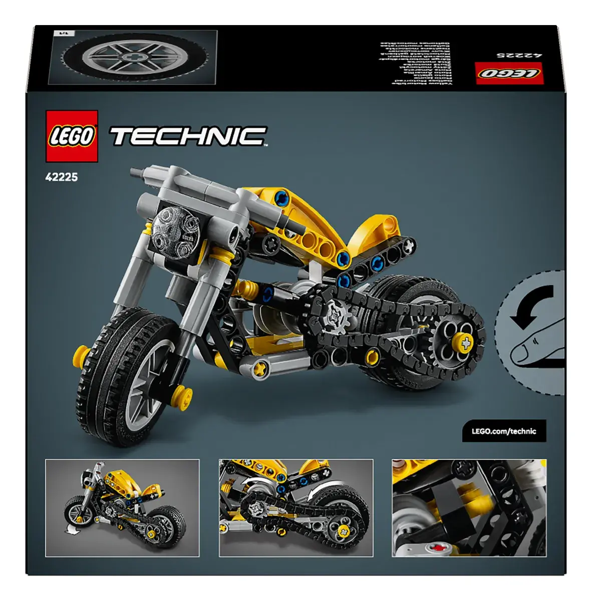 LEGO Technic Жовтий мотоцикл 42225 — фото 9