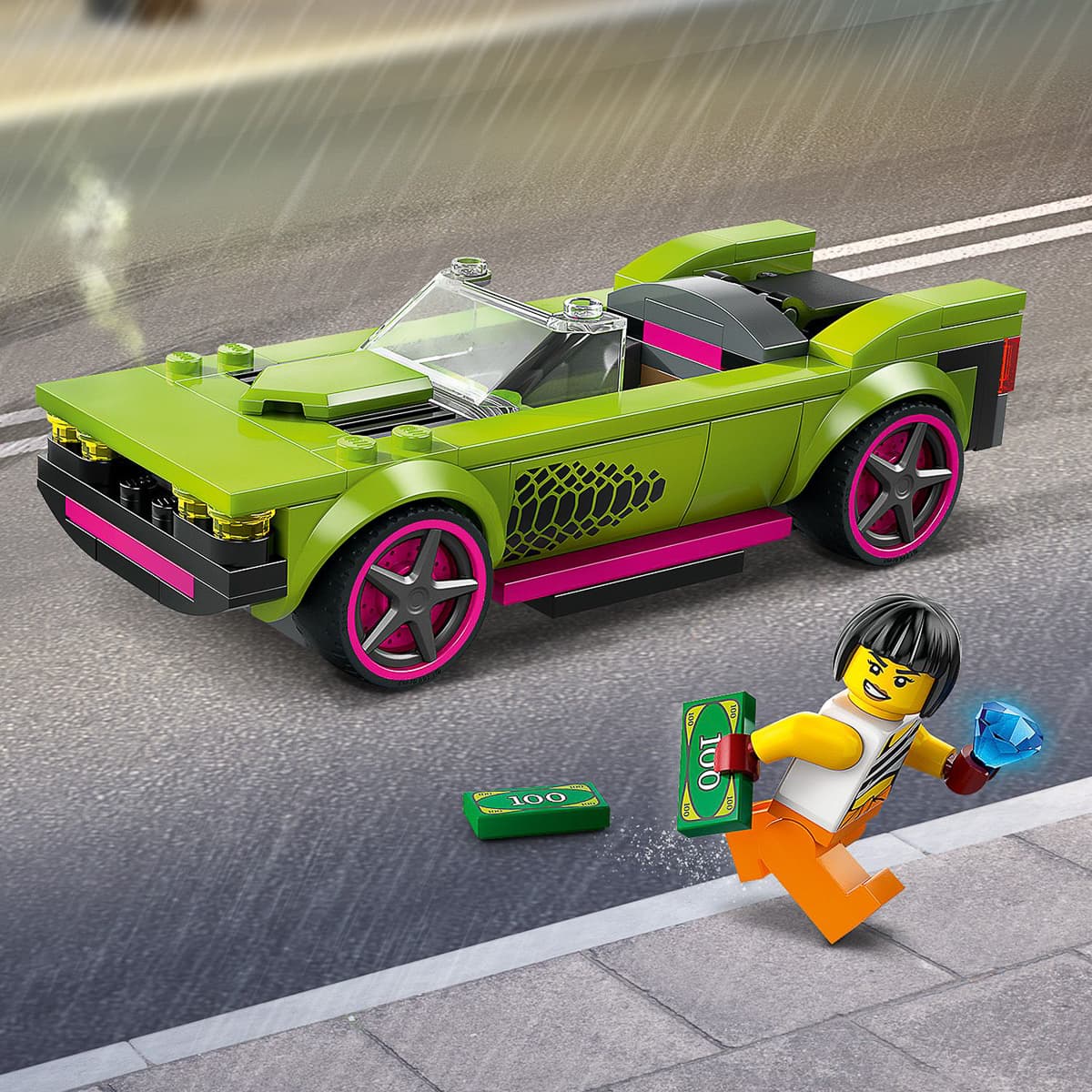 LEGO City Переслідування маслкара на поліцейському автомобілі 60415 — фото 6