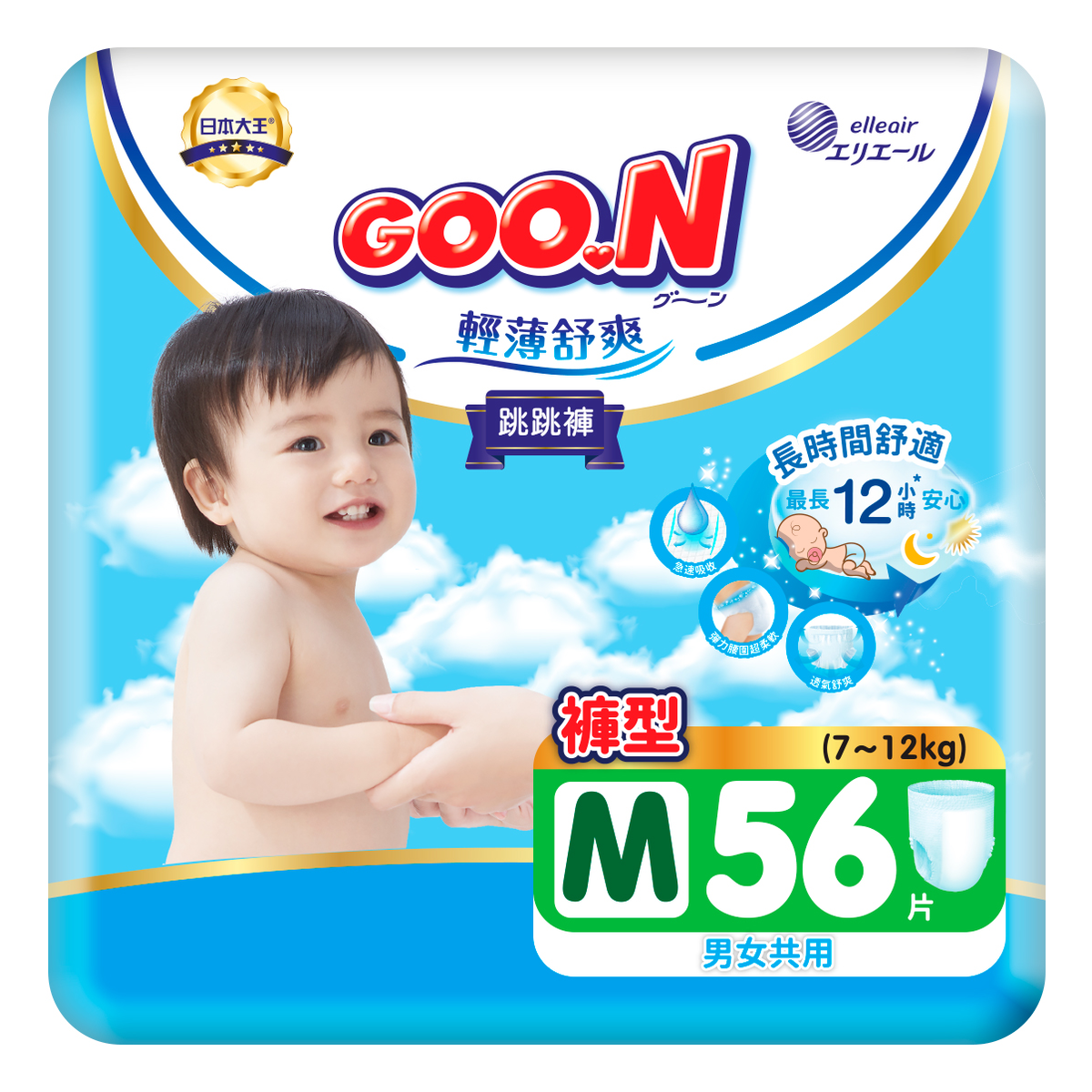 Трусики-підгузки Goo.N Slim & Comfortable M 7-12 кг 56 шт (21001091)
