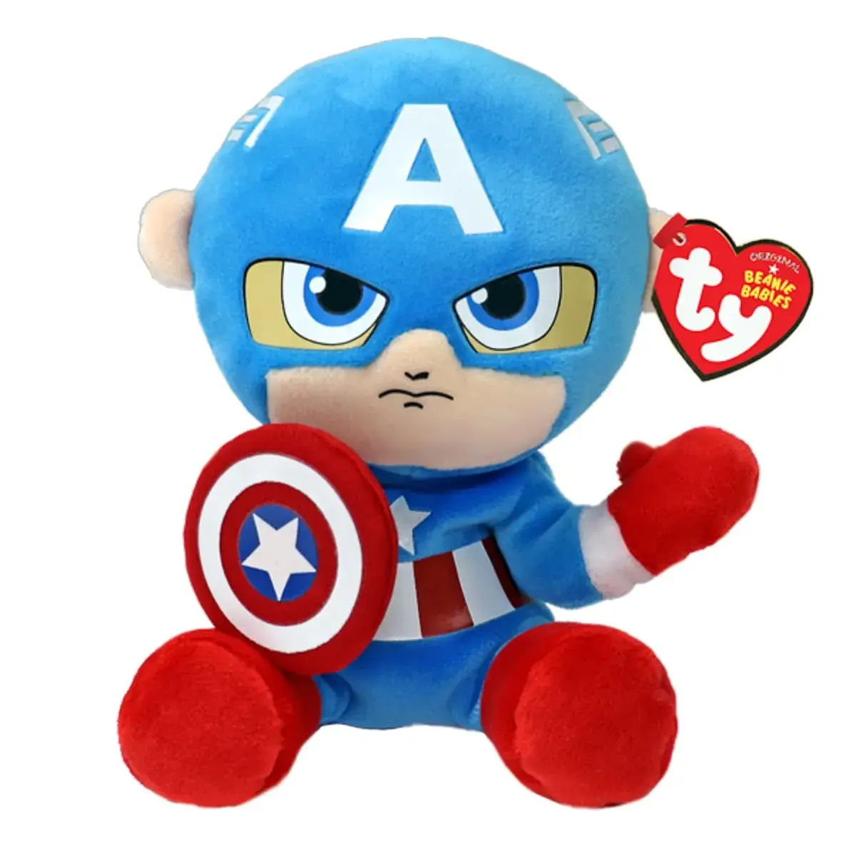 М'яка іграшка TY Inc Marvel Капітан Америка 15 см, 44002