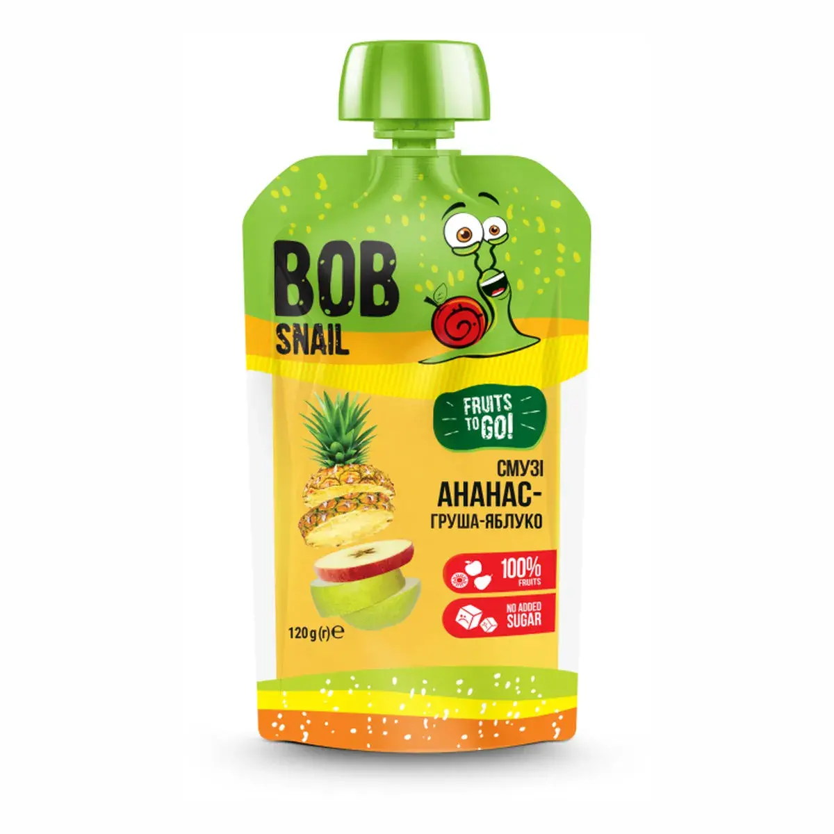 Пюре фруктове Bob Snail Смузі Ананас-Груша-Яблуко 120 г