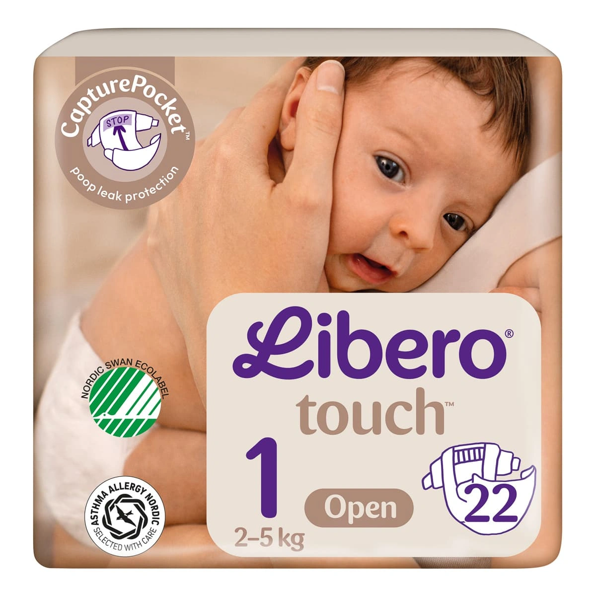Підгузки Libero Touch Розмір 1 (2-5 кг) 22 шт 7792-01/7977