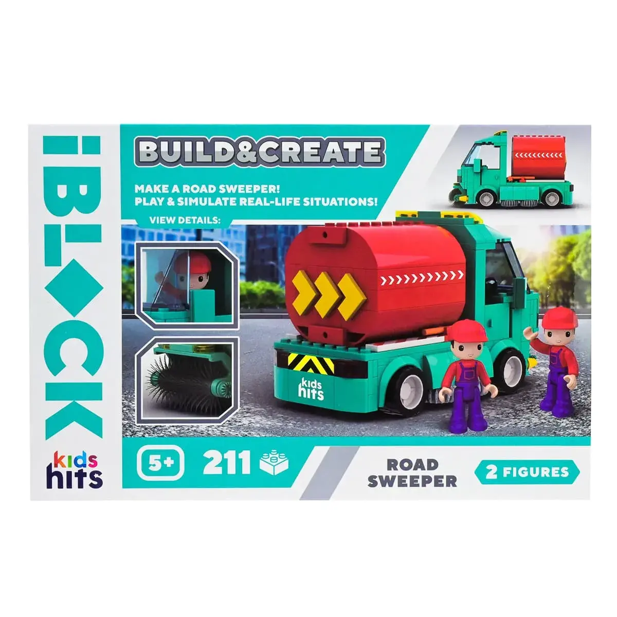 Конструктор Kids Hits IBlock Junior Машина для прибирання доріг 211 ел, KH17/005/3 — фото 2