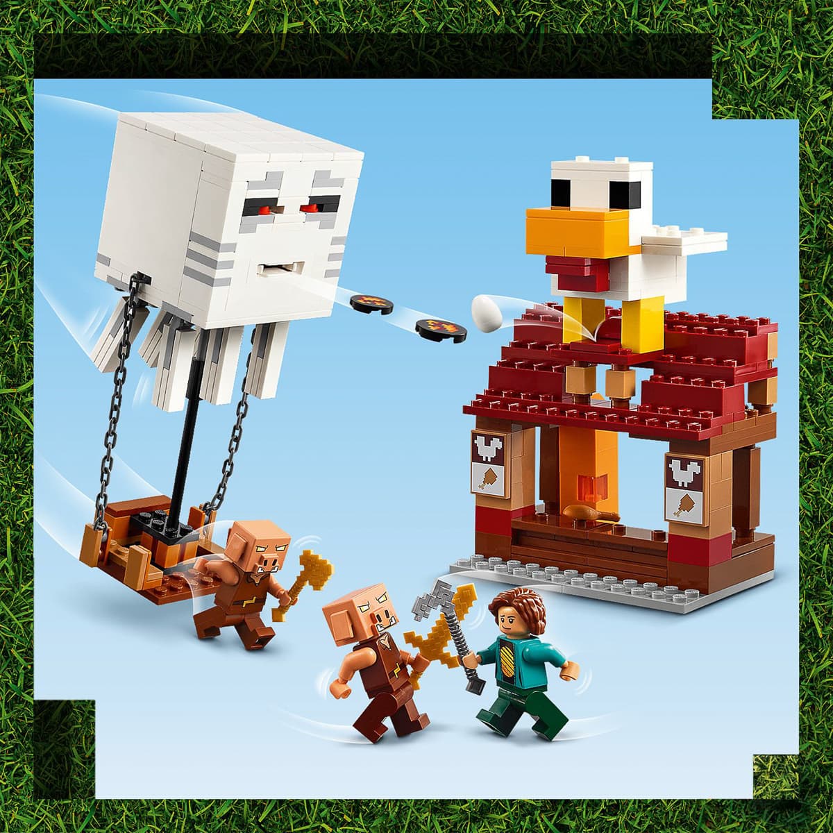 LEGO Minecraft Напад на село з повітряною кулею Ґаст 21273 — фото 5