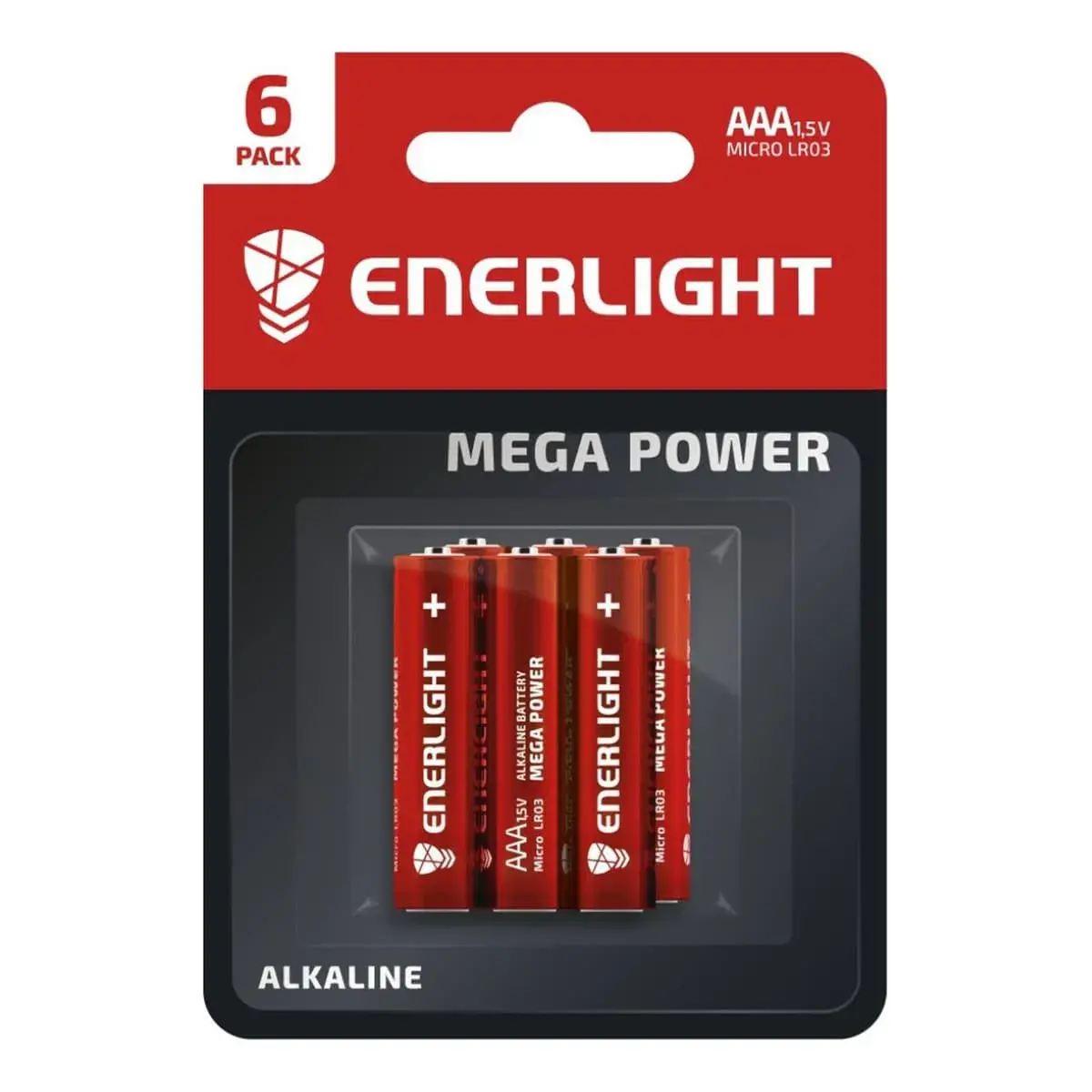 Батарейка Enerlight mega power AAA BLI 6 шт, 90030106