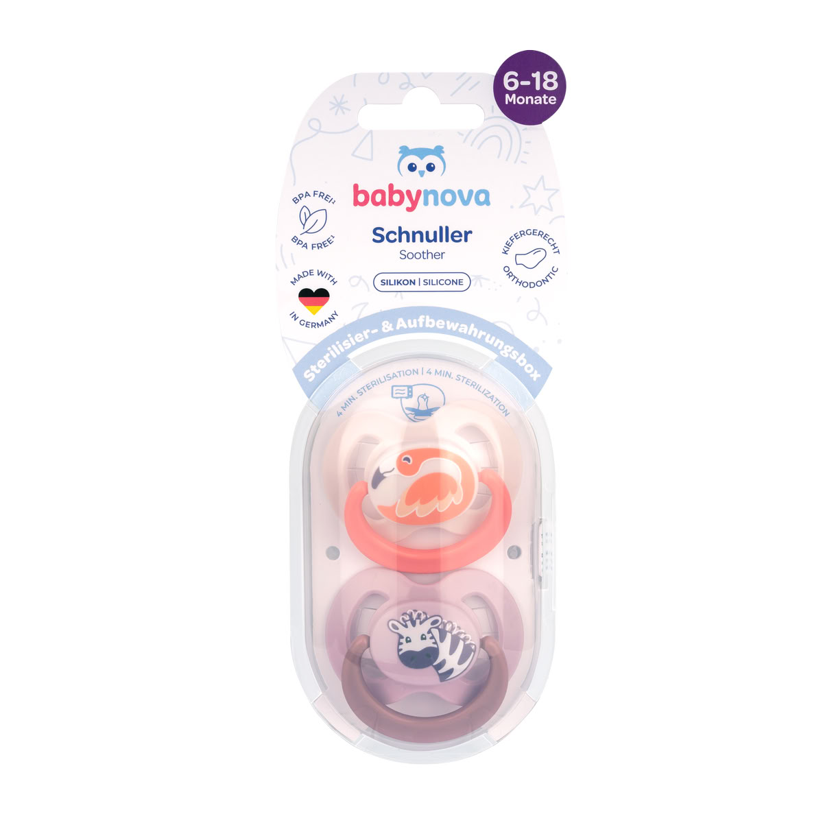 Пустушка babynova силіконова р. 2, 2 шт 28360-1