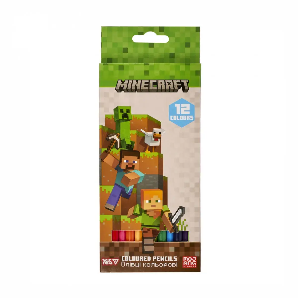 Олівці кольорові Yes Minecraft 12 шт (290760)