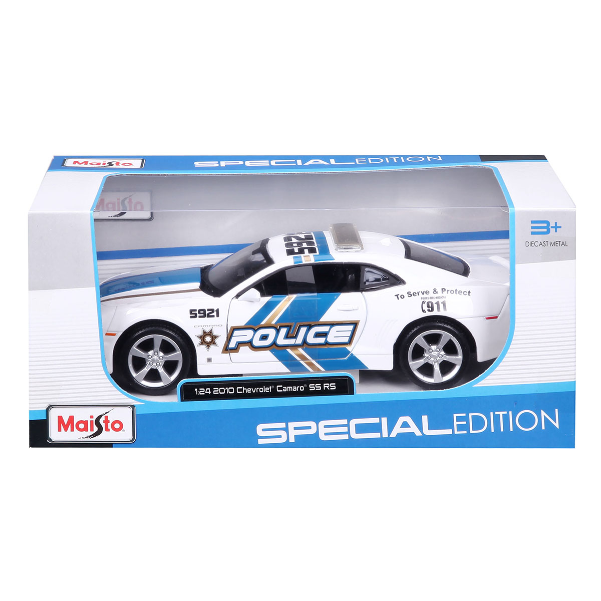 Автомодель Maisto Chevrolet Camaro SS RS Police 2010 білий — фото 2