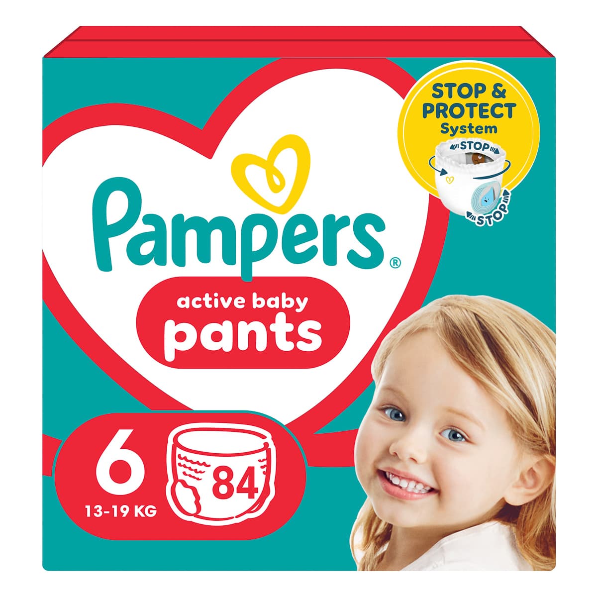 Підгузки-трусики Pampers Active Baby Pants Розмір 6 (13-19 кг) 84 шт 737939