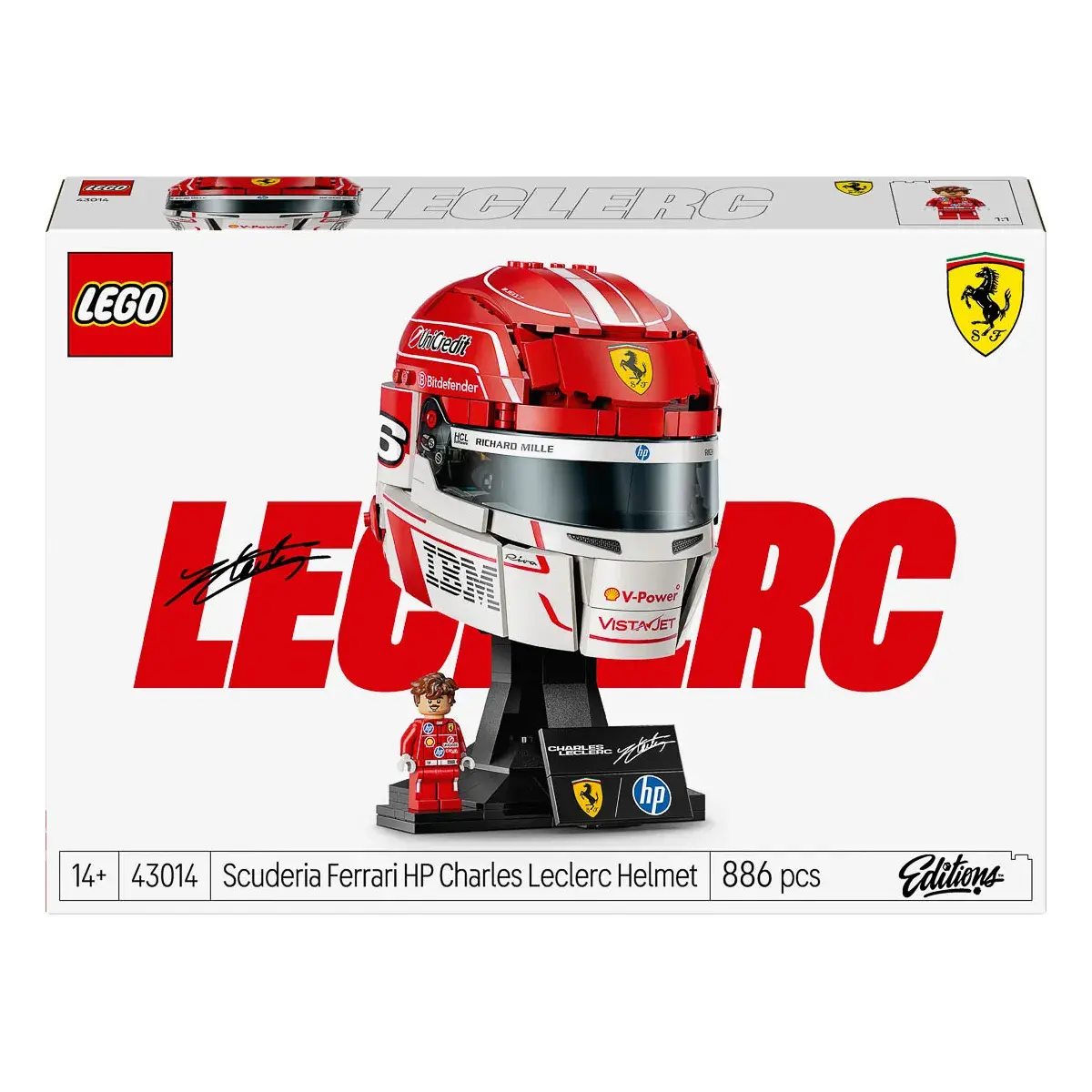 LEGO Editions Formula 1 Шолом Шарля Леклера з команди Scuderia Ferrari HP 43014