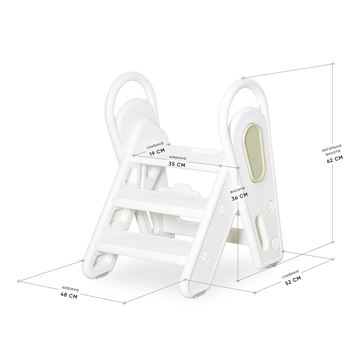Сходинка Mealux Riso (KD-F011 White/Green) — фото 2
