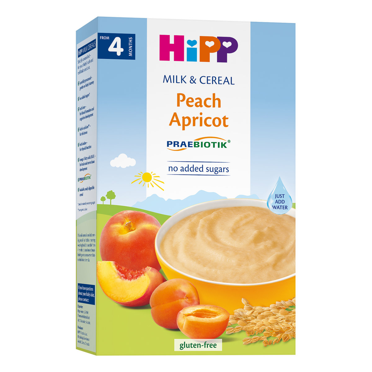 Каша молочна рисово-кукурудзяна HiPP Персик Абрикос 250 г