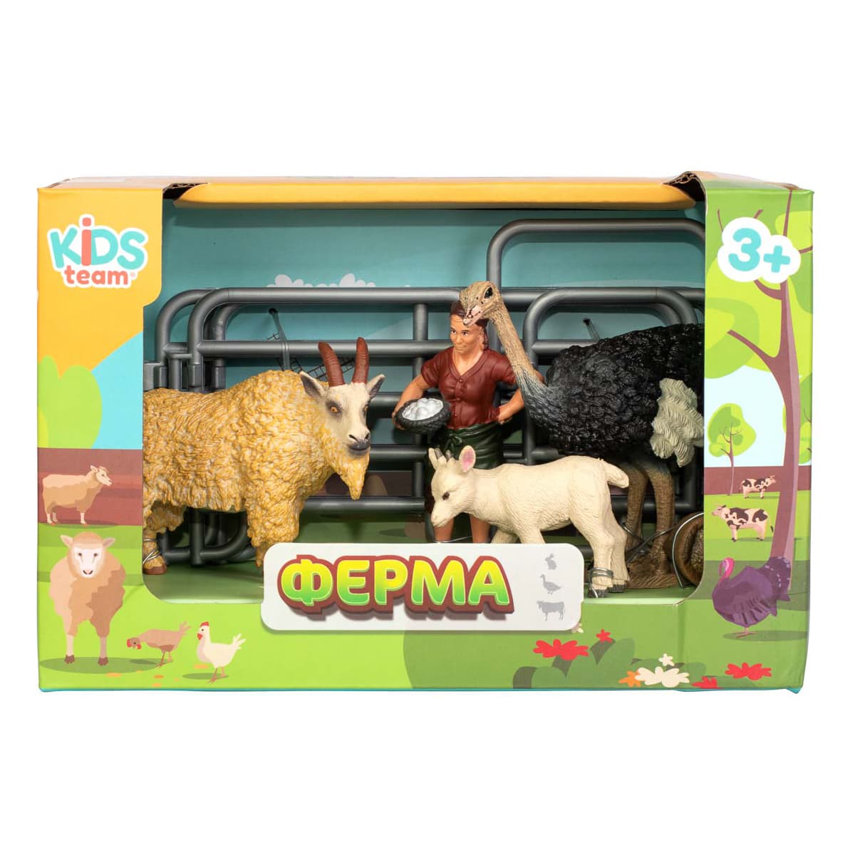 Набір фігурок Kids Team Farm Фермерша, Індик, Цап, Козеня, Q9899-X20 — фото 2