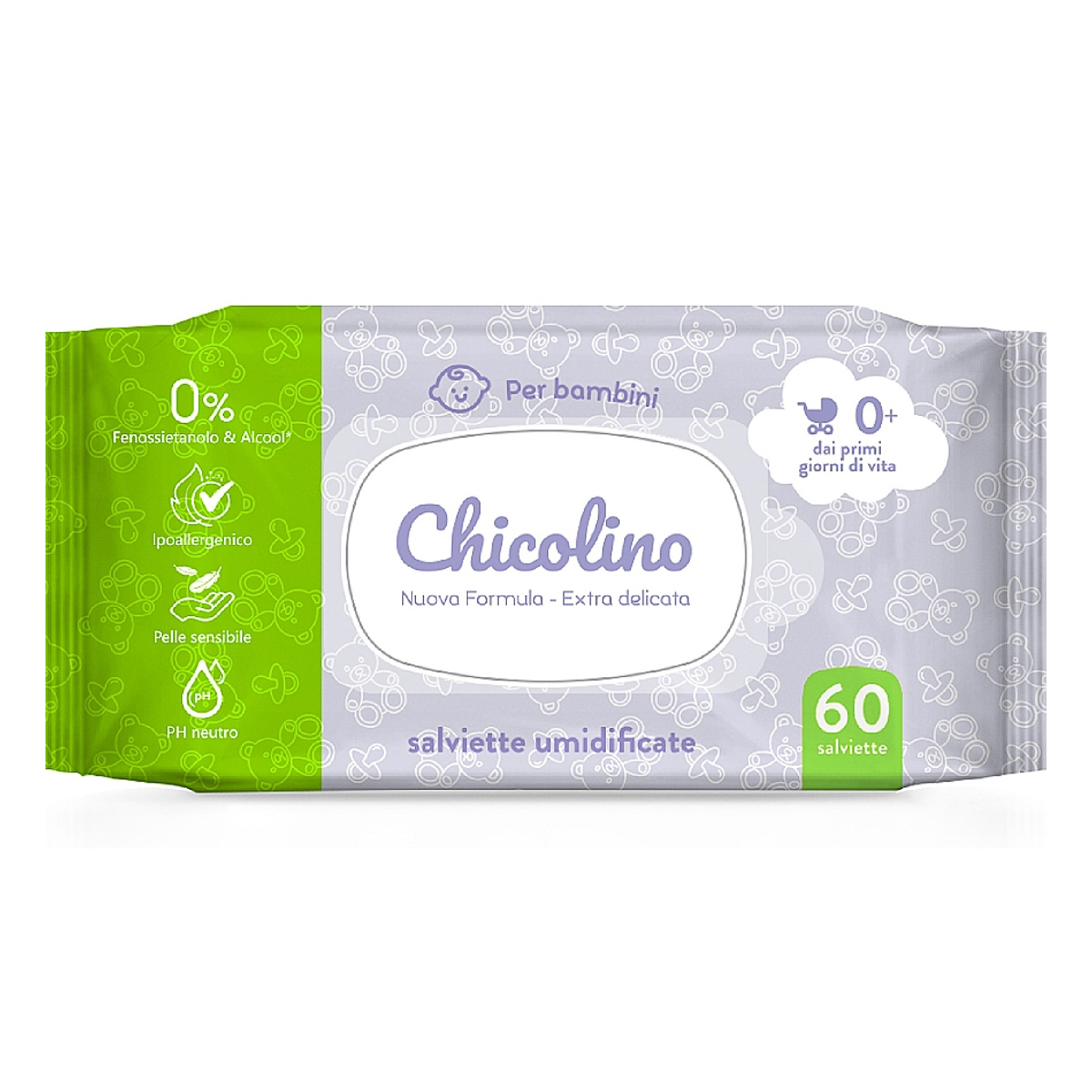 Вологі серветки Chicolino Delicate 60 шт 98411765