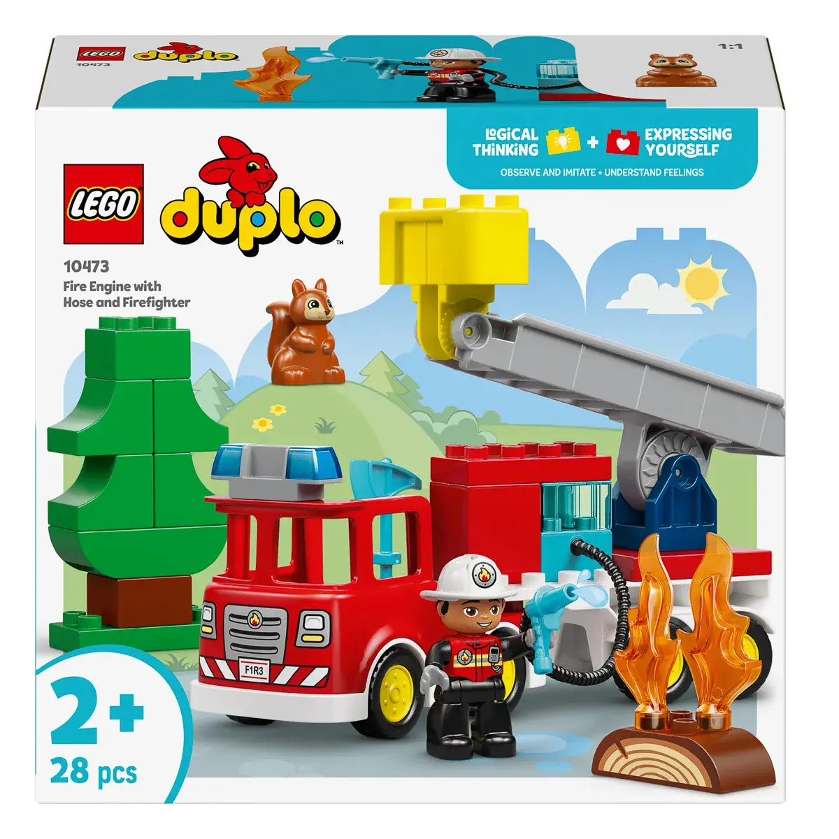 LEGO DUPLO Town Пожежна машина зі шлангом і пожежником 10473