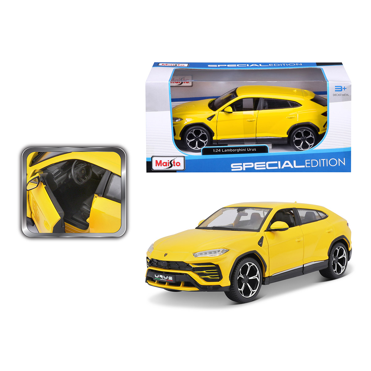 Машинка Maisto Lamborghini Urus, жовта (1:24), 31519YELLOW — фото 3