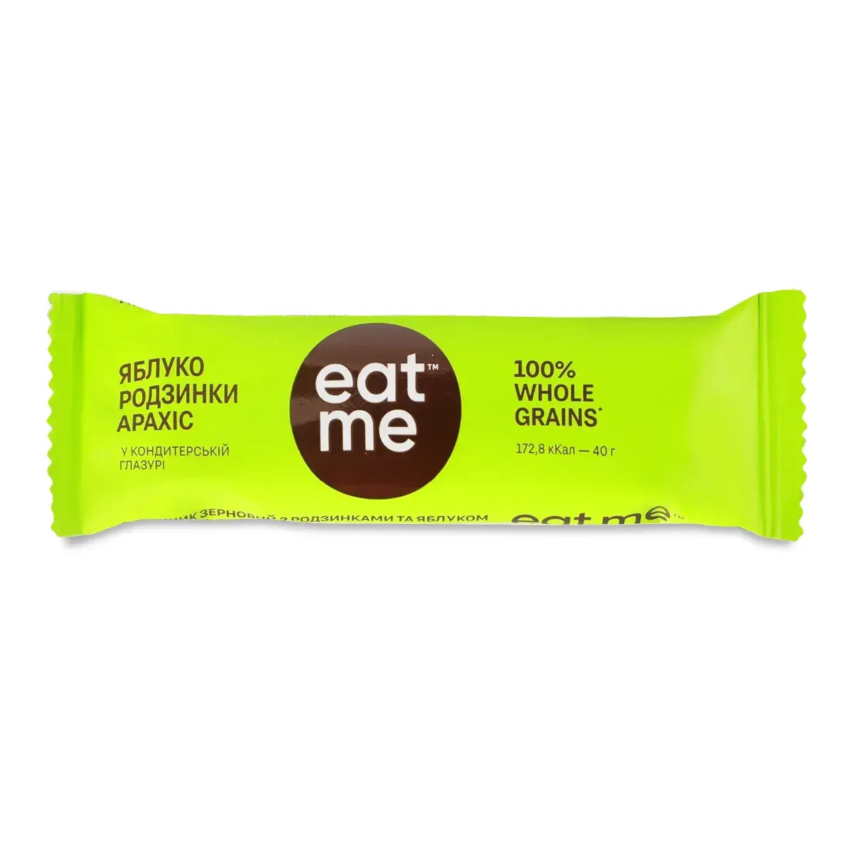 Цукерка EatMe Родзинки, яблуко, арахіс та злаки 40 г