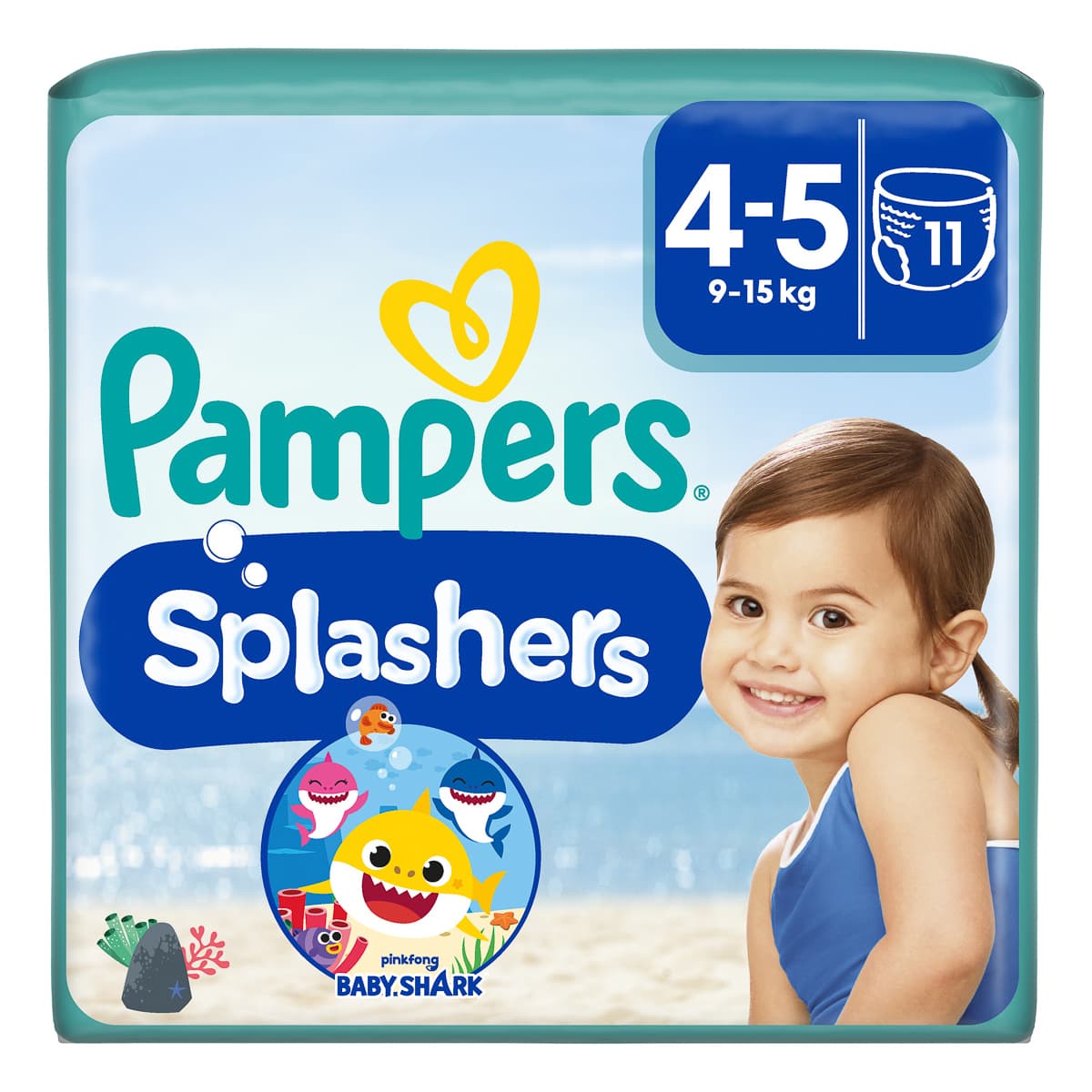 Трусики для плавання Pampers Splashers Розмір 4-5 (9-15 кг) 11 шт