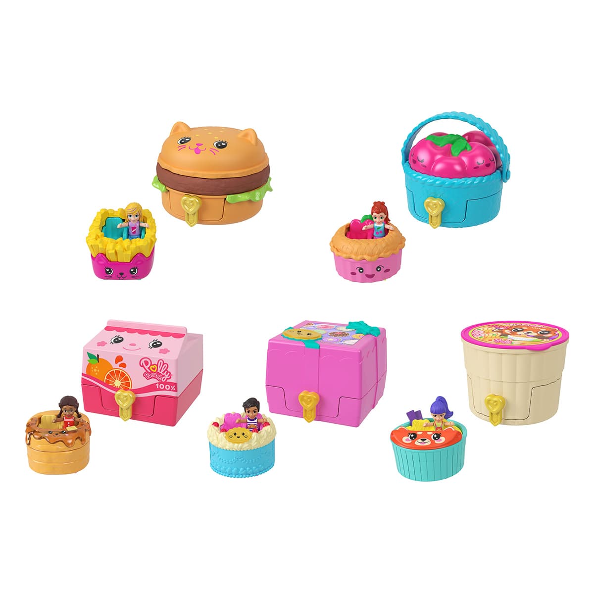 Набір-сюрприз Polly Pocket Take out Reveal Доставка їжі, JCR44 — фото 2