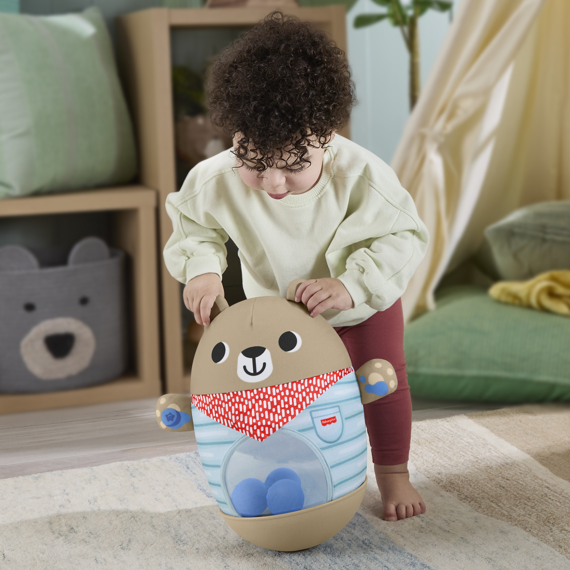 Надувна розвиваюча іграшка Fisher-Price Ведмедик-неваляйко (JLB83) — фото 8