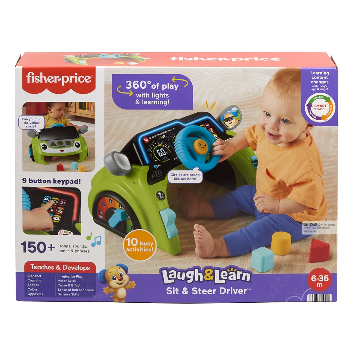 Інтерактивна іграшка Fisher-Price Кермо Smart Stages Маленький водій (англ), HTW88 — фото 2