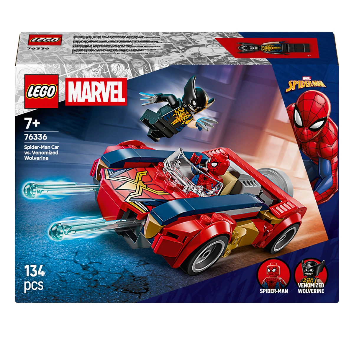 LEGO Super Heroes Marvel Автомобіль Людини-павука vs. Отруєний Росомаха 76336