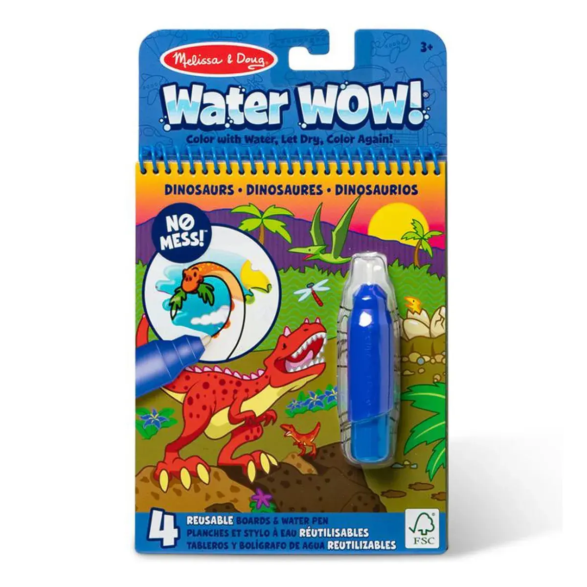 Водна розмальовка з ручкою Melissa & Doug Water Wow Дінозаври
