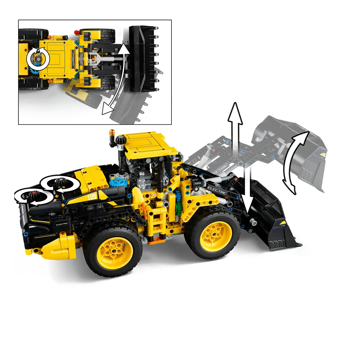 LEGO Technic Колісний навантажувач Volvo L120 Electric 42209 — фото 12