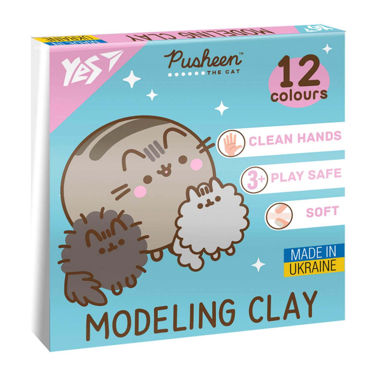 Пластилін Yes Pusheen 12 кольорів (540669)