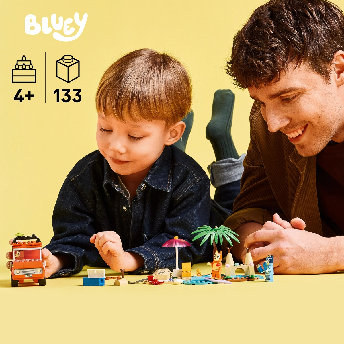 LEGO Bluey Пляж і сімейна поїздка на автомобілі Блуї 11202 — фото 2