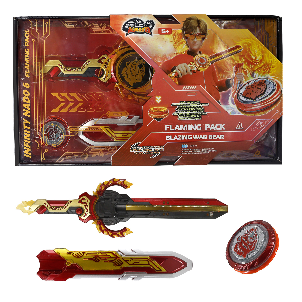 Дзиґа Infinity Nado VI Flaming Pack Blazing War Bear, EU654142 — фото 5