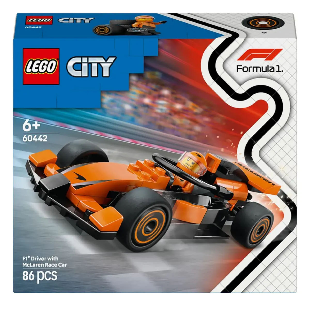 LEGO City Пілот F1 з автомобілем для перегонів команди McLaren 60442