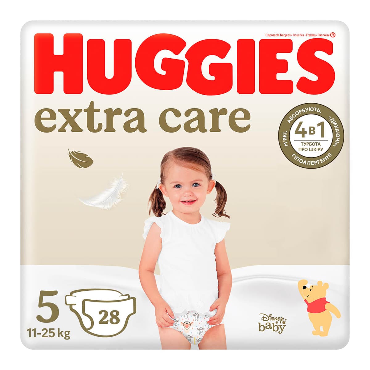 Підгузки Huggies Extra Care Jumbo 5 (11-25 кг) 28 шт 2567351