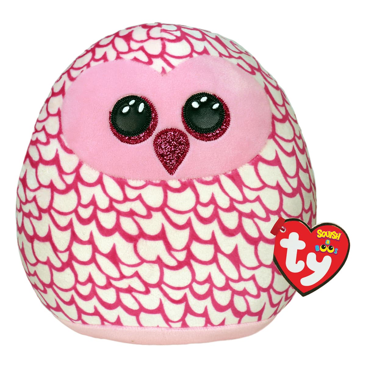М'яка іграшка-подушка TY Squish a boos Pink Owl Pinky 30 см, 39204