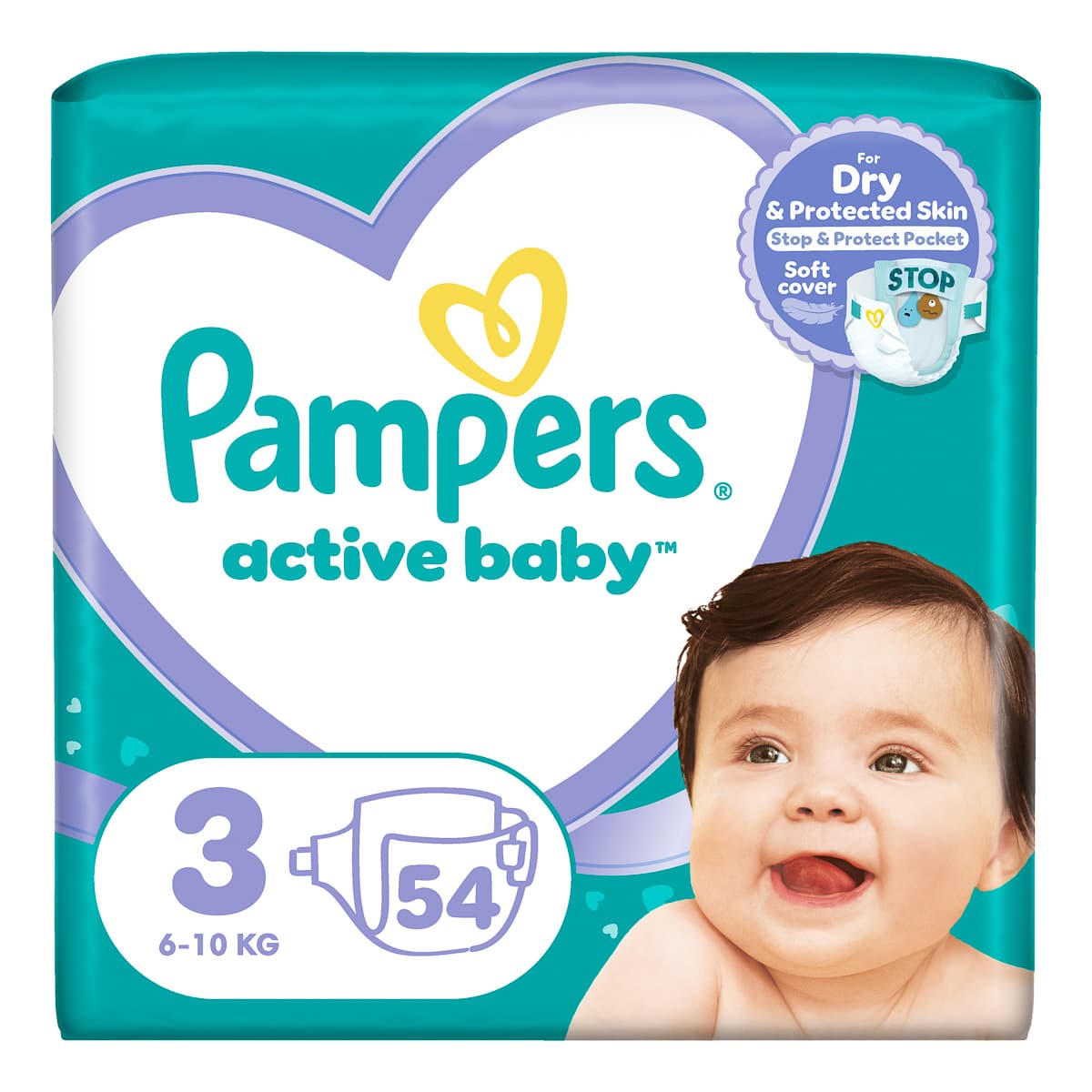 Підгузки Pampers Active Baby Розмір 3 (6-10 кг) 54 шт 738279
