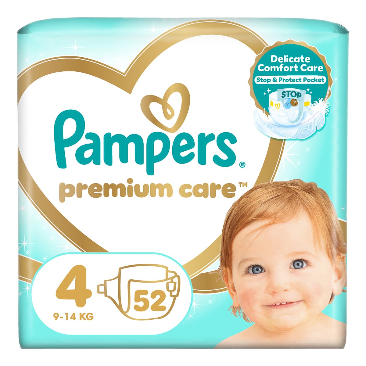 Підгузки Pampers Premium Care Розмір 4 (9-14 кг) 52 шт 700558