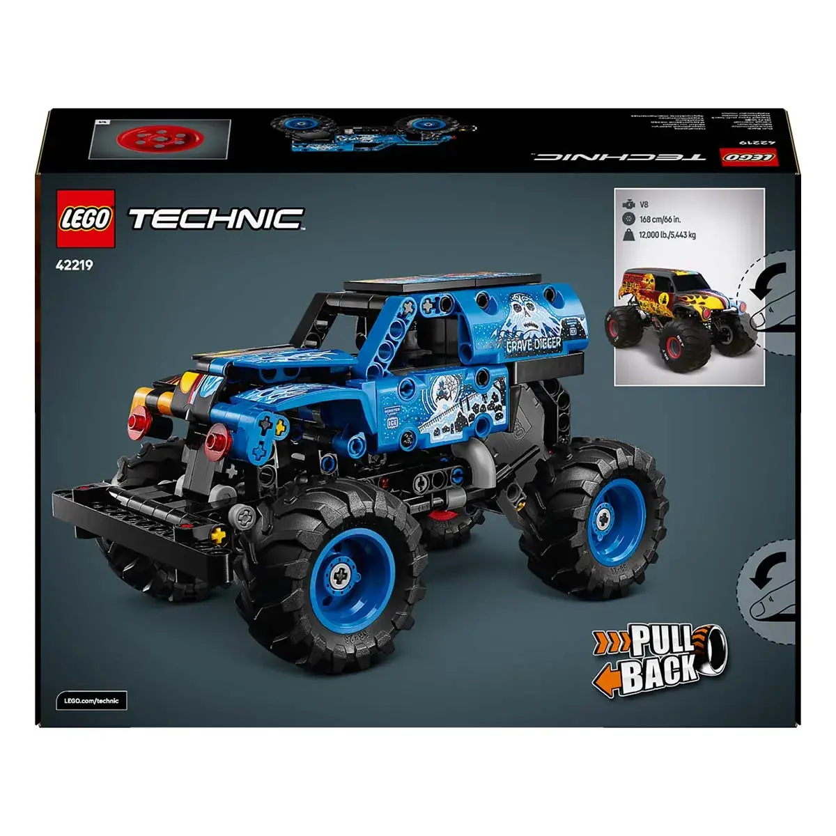 LEGO Technic Monster Jam Grave Digger Вогонь і лід 42219 — фото 15