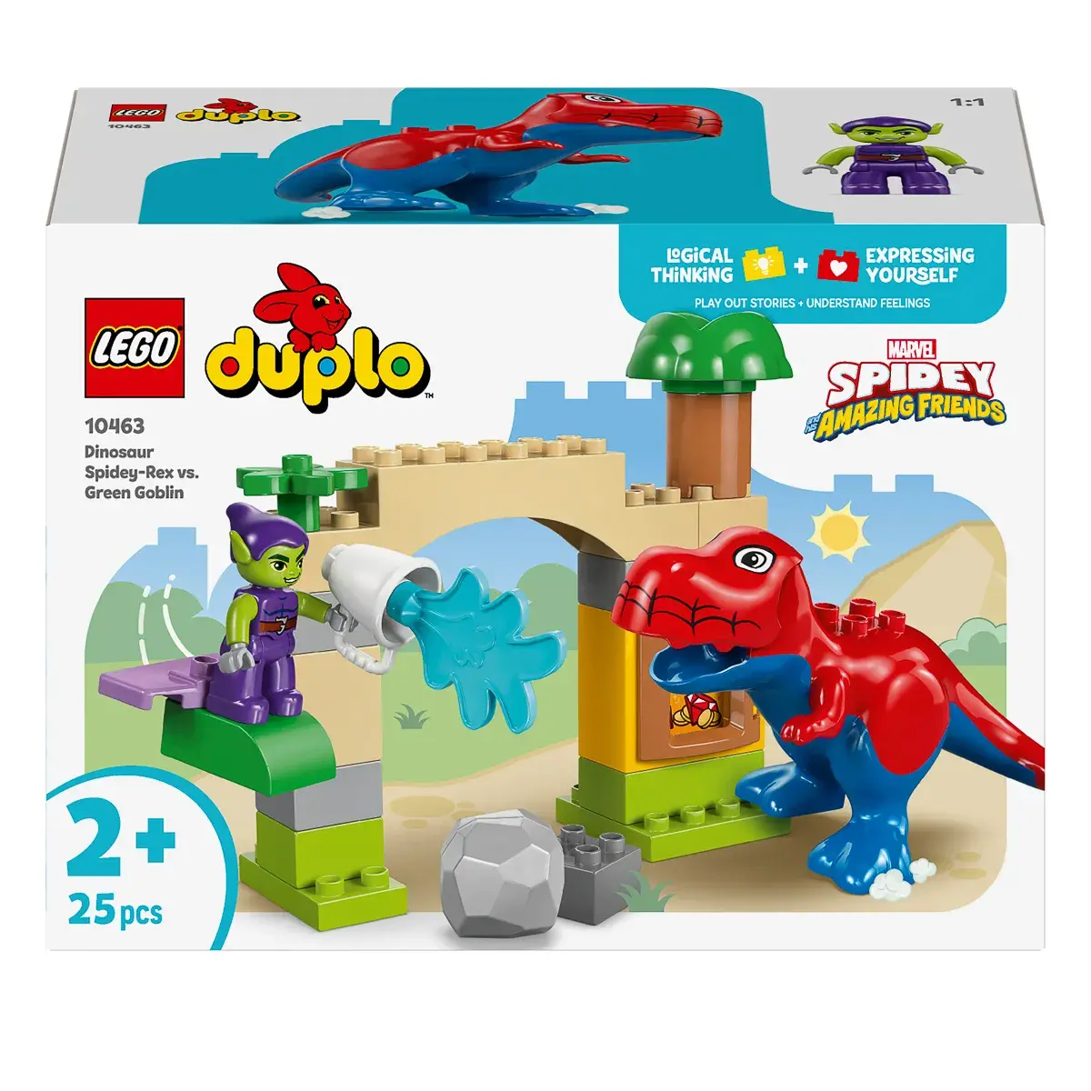 LEGO DUPLO Disney Динозавр Spidey-Rex проти Зеленого Гобліна 10463