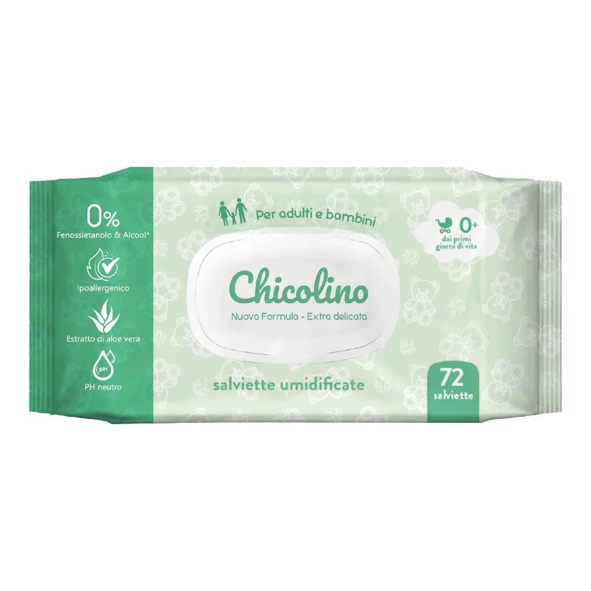 Серветки вологі Chicolino Алое вера 72 шт 98411802