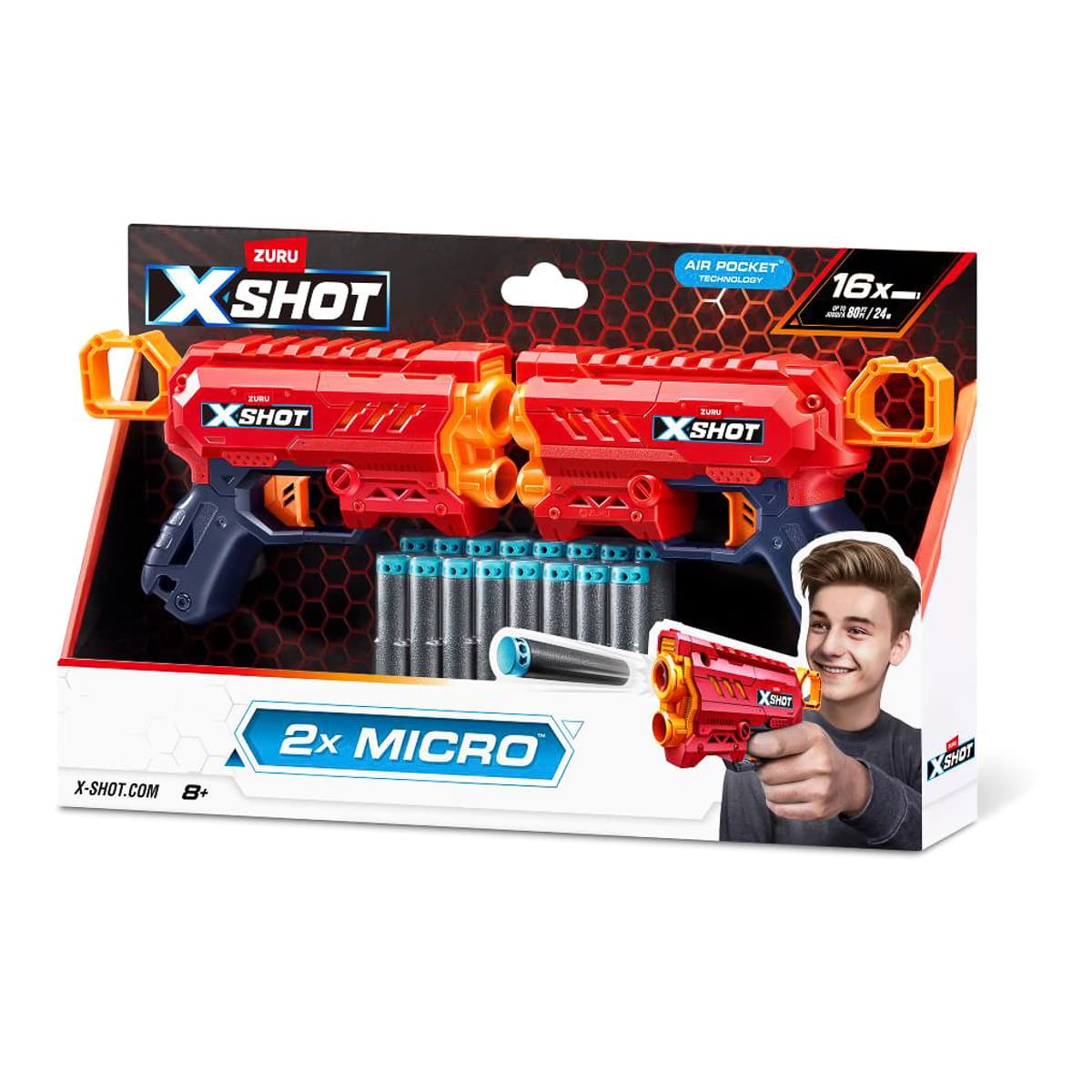 Набір швидкострільних бластерів Zuru X-Shot Excel Double Micro 2.0, 36727R — фото 2