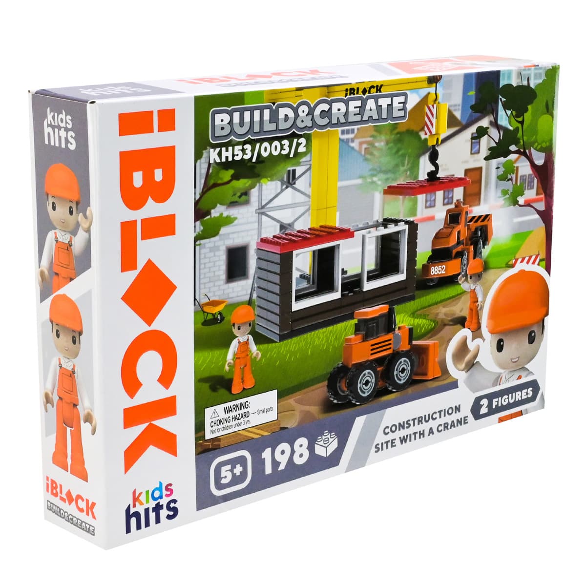 Конструктор Kids Hits IBlock Junior Баштовий кран та бульдозери 198 ел, KH53/003/2 — фото 3