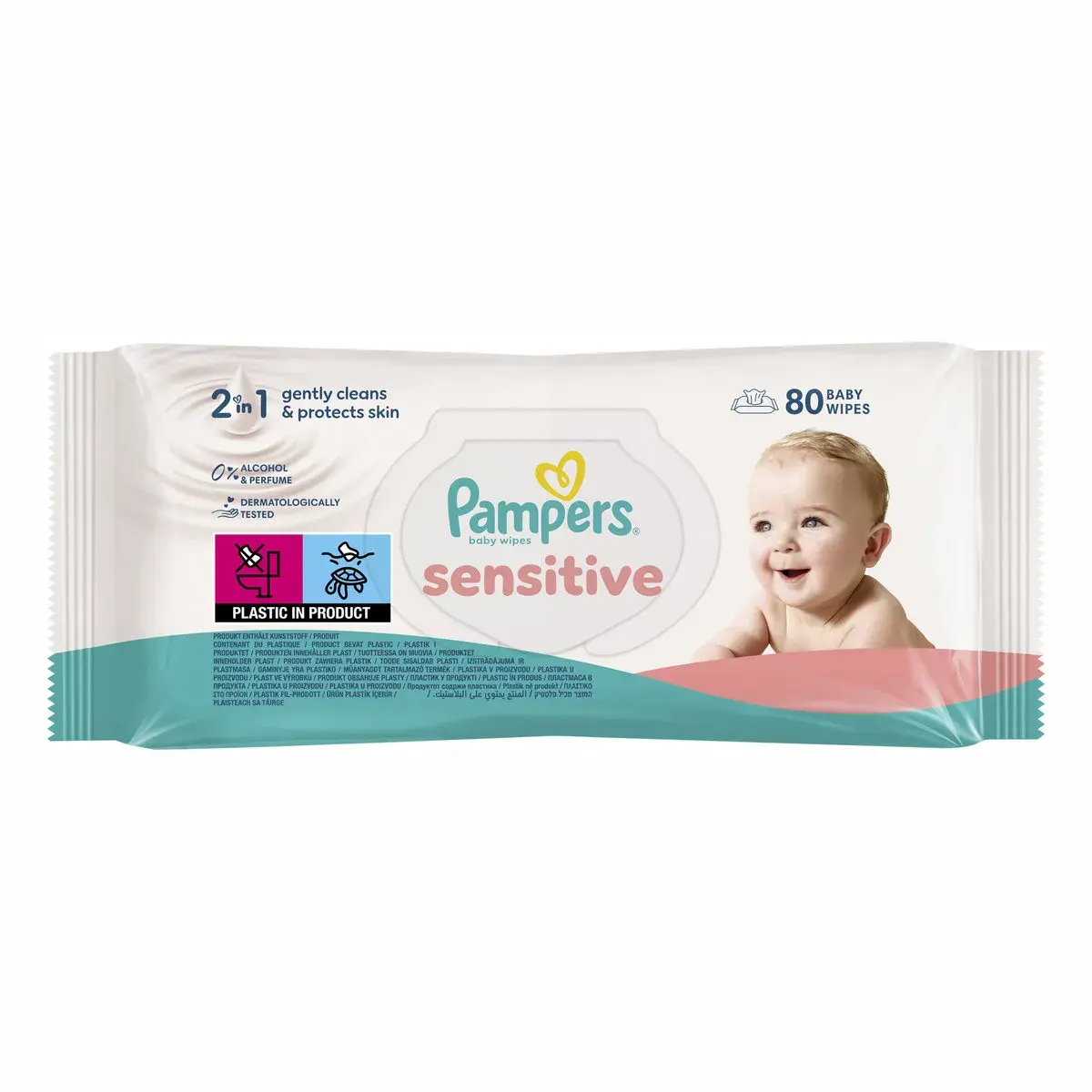 Вологі серветки Pampers Sens 80 шт (80778354)
